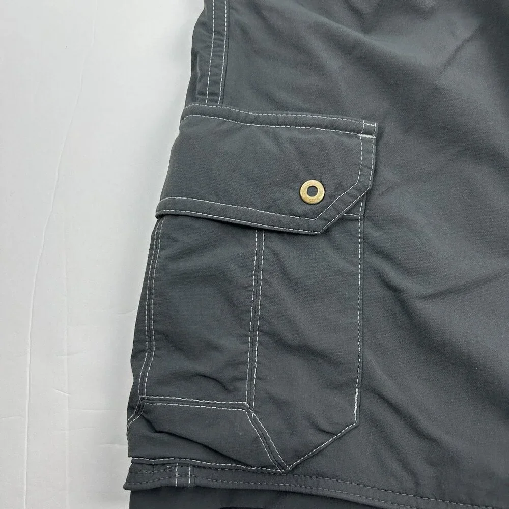 Kuhl Shorts Mens 30 Gray Renegade Convertible Stealth Hiking Cargo Zip Off